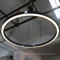 Graphite Gray Lacquered Round Ceiling Light with LED Strip